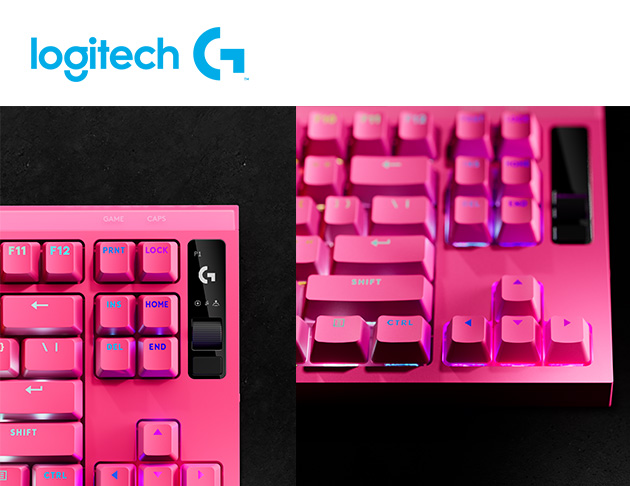 羅技 PRO X RAPID 2 TKL 磁性類比有線電競鍵盤-桃紅 4