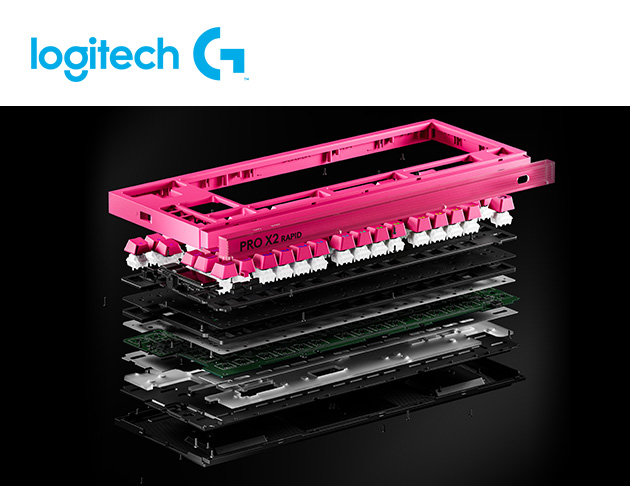羅技 PRO X RAPID 2 TKL 磁性類比有線電競鍵盤-桃紅 5
