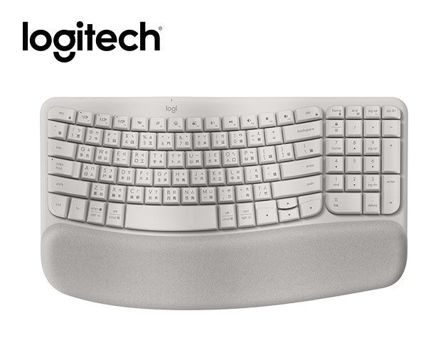 羅技 WaveKeys 人體工學鍵盤★迷霧灰 2