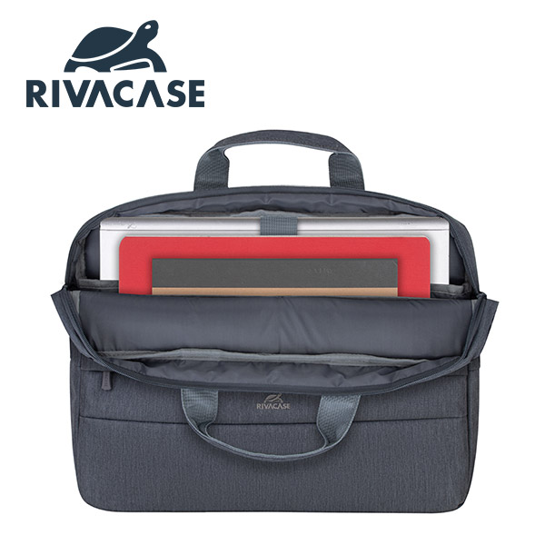 Rivacase 7532 Prater 15.6吋側背包-深灰