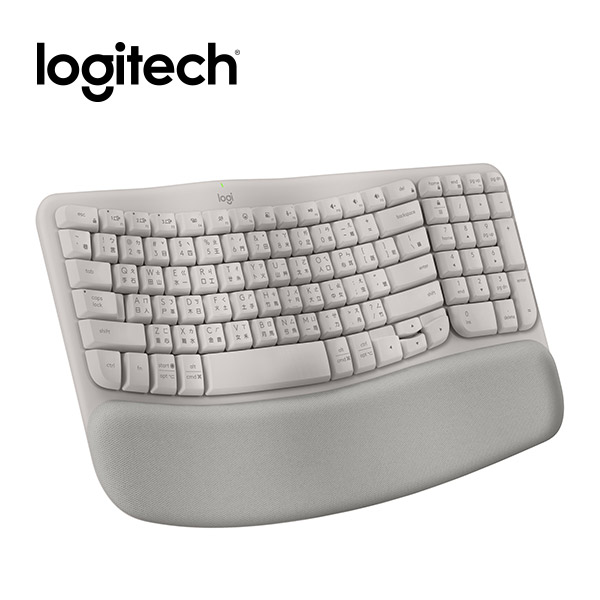 羅技 WaveKeys 人體工學鍵盤★迷霧灰