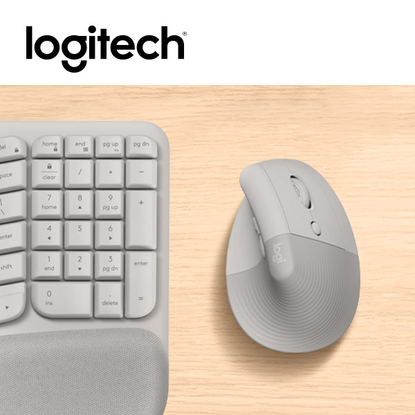 羅技 Lift 人體工學垂直滑鼠★迷霧灰