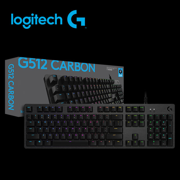 Logitech G512 CARBON メカニカルキーボード(台湾繁体字) Logitech
